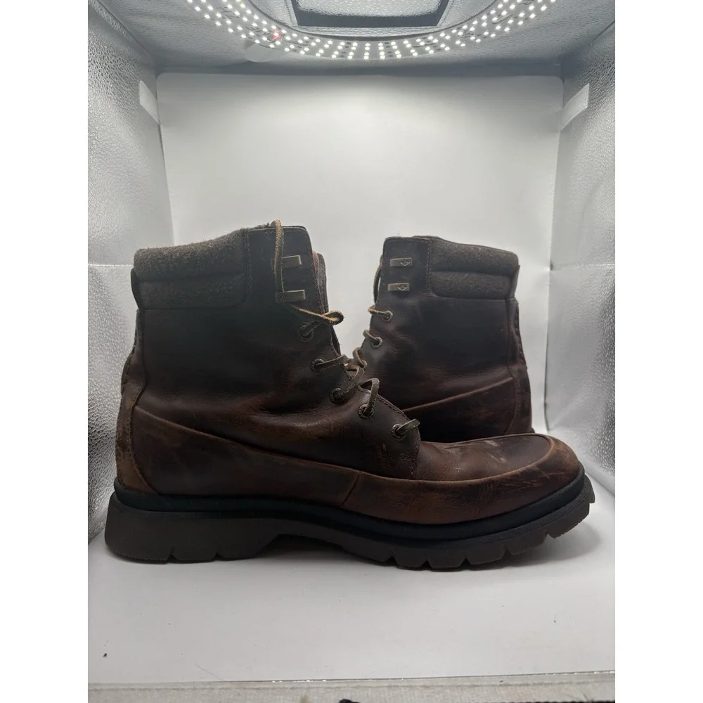 Mens Sperry Boot Size 12 Brown Leather Waterproof STS18413 Watertown Ankle Moc